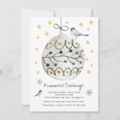 オーナメント交換スワップクリスマスホリデーパーティー 招待状 (正面)