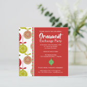 オーナメント交換パーティークリスマス招待状 招待状 (スタンド正面)
