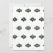 オーナメント交換パーティーレトロクリスマスボーブル 招待状 (裏面)