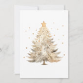 オーナメント交換パーティー水色金ゴールド緑 招待状 (裏面)