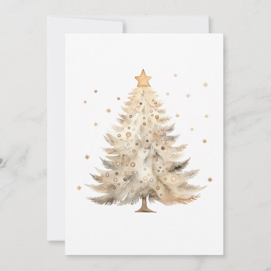 オーナメント交換パーティー水色金ゴールド緑 招待状 (裏面)