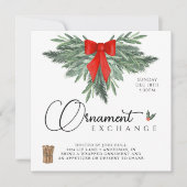 オーナメント交換会の招待状(編集可) 招待状 (正面)