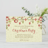 オーナメント交換Chrismasのパーティの招待状 招待状 (スタンド正面)