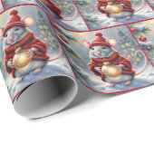 オーナメント付きクリスマスマウス ラッピングペーパー (ロールコーナー)