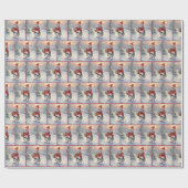 オーナメント付きクリスマスマウス ラッピングペーパー (フラット)