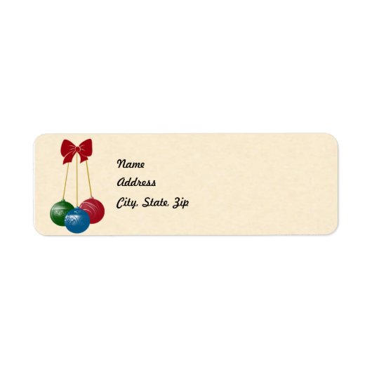 オーナメント住所 シールテンプレート ラベル (正面)
