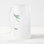 オーナメント平和 フロストグラスビールジョッキ (正面左)