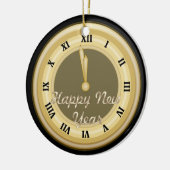 オーナメント新年の時計の休日の セラミックオーナメント (左)