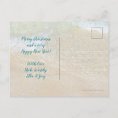 オーナメント熱帯ビーチクリスマス ポストカード (裏面)