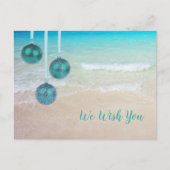 オーナメント熱帯ビーチクリスマス ポストカード (正面)