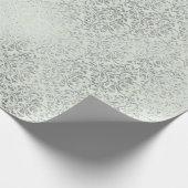 オーナメント王室のダマスクミントグリーンシルバービップ ラッピングペーパー (角)