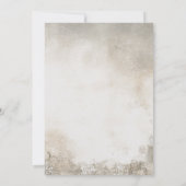 「オーナメント素朴のパーティー | 青と金ゴールド 招待状 (裏面)