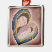 オーナメント統一されたハート メタルオーナメント (左)