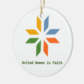 オーナメント統一された – 信仰する女性 セラミックオーナメント (左)