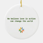 オーナメント統一された – 信仰する女性 セラミックオーナメント (裏面)