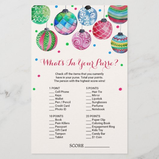 オーナメント花嫁ゲームをどれだけ知っているか (裏面)