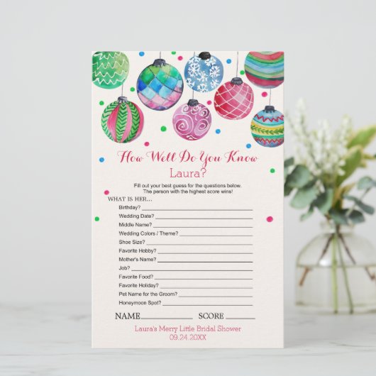 オーナメント花嫁ゲームをどれだけ知っているか (スタンド正面)