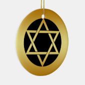 オーナメント金ゴールドのダビデの星 セラミックオーナメント (右)