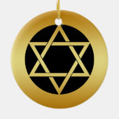 オーナメント金ゴールドのダビデの星 セラミックオーナメント (裏面)