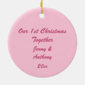 オーナメント雪だるまスノーレディ1stクリスマス セラミックオーナメント (裏面)