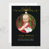 オーナメント黒カスタマイズの写真 シーズンカード (正面/裏面)