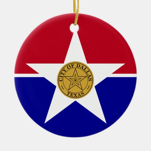 オーナメント（アメリカ・ダラス州旗） セラミックオーナメント (正面)