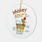 オーナメント-ウイスキーサワーのレシピのカクテルの芸術 セラミックオーナメント (左)