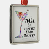 オーナメント、ウォッカはセラピーより安いです メタルオーナメント (右)