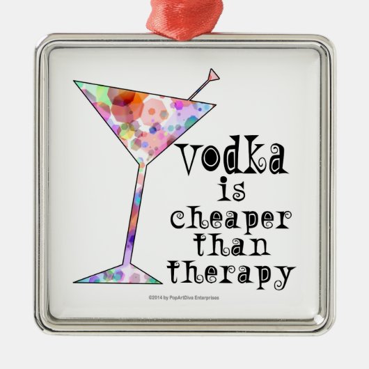 オーナメント、ウォッカはセラピーより安いです メタルオーナメント (正面)