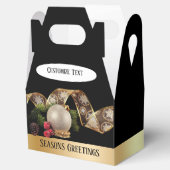 オーナメント、エバーグリーンおよび金ゴールドリボン優先ボックス フェイバーボックス (オープン)