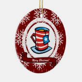 オーナメント-クリスマスのお茶会 セラミックオーナメント (右)