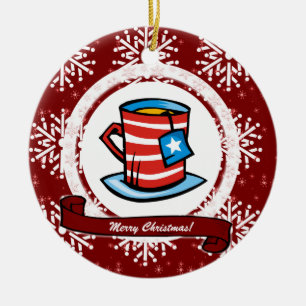 オーナメント-クリスマスのお茶会 セラミックオーナメント