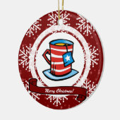 オーナメント-クリスマスのお茶会 セラミックオーナメント (左)