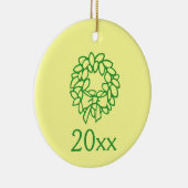 オーナメント – クリスマスリースとそり (右)