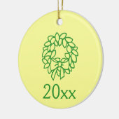 オーナメント – クリスマスリースとそり (左)