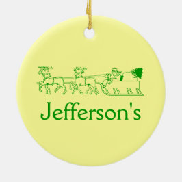 オーナメント – クリスマスリースとそり