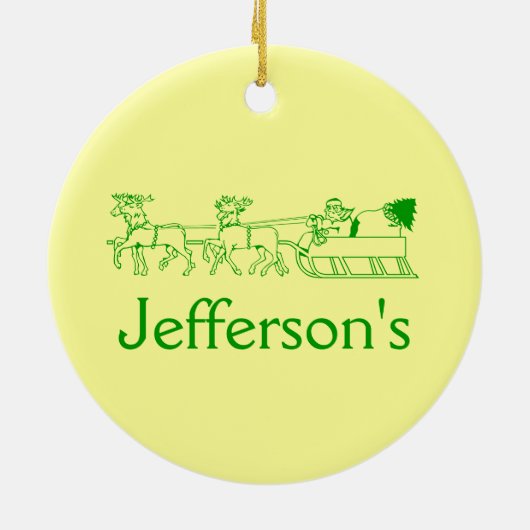 オーナメント – クリスマスリースとそり (裏面)