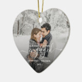 オーナメント クリスマス 初めての婚約記念写真 白 (左)
