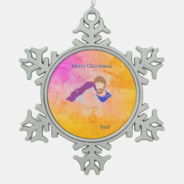 オーナメント.：クリスメリーマ スノーフレークピューターオーナメント