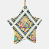 オーナメント-クールな豆! コーヒー芸術 セラミックオーナメント (右)