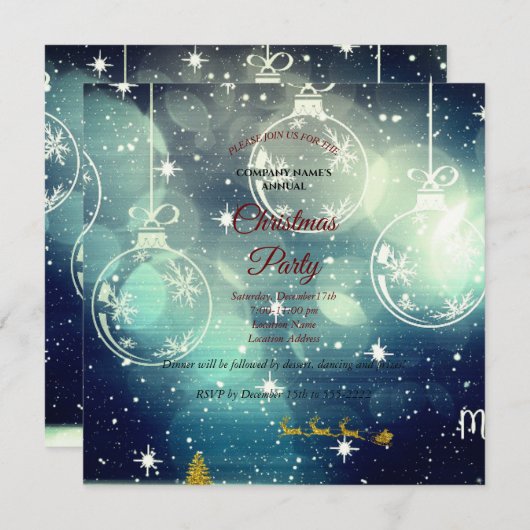 オーナメント、ゴールデントナカイ、サンタクロース (正面/裏面)