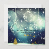 オーナメント、ゴールデントナカイ、サンタクロース (裏面)