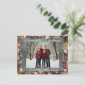 オーナメント、シルバースクリプト&フレーム写真 – Silver シーズンポストカード (スタンド正面)