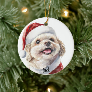 オーナメント シ Shih Tzu クリスマス 犬 ネーム入り