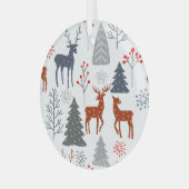 オーナメント - スカンジナビアのクリスマストリーデザインの鹿 (正面左)