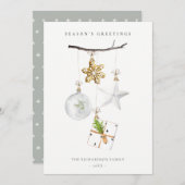 オーナメント スター クッキー チャイム シーズンズ グリーティングス シーズンカード (正面/裏面)