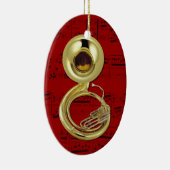 オーナメント-スーザフォン(テューバ) -あなたの色を選んで下さい セラミックオーナメント (右)