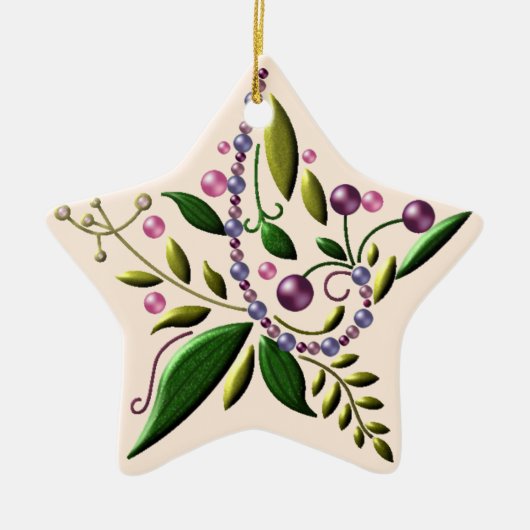 オーナメント – セラミック – トスカーナの星のクリスマス (正面)