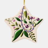 オーナメント – セラミック – トスカーナの星のクリスマス (裏面)