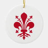 オーナメント(トスカーナ州フィレンツェ国旗) セラミックオーナメント (正面)